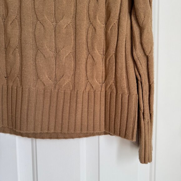 Banana Republic Cotton-Blend Cable Knit | Camel | S - Picture 4 of 5